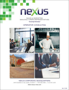 The nexus corporate consulting brochure cover featuring nexus-now manufacturing representative.